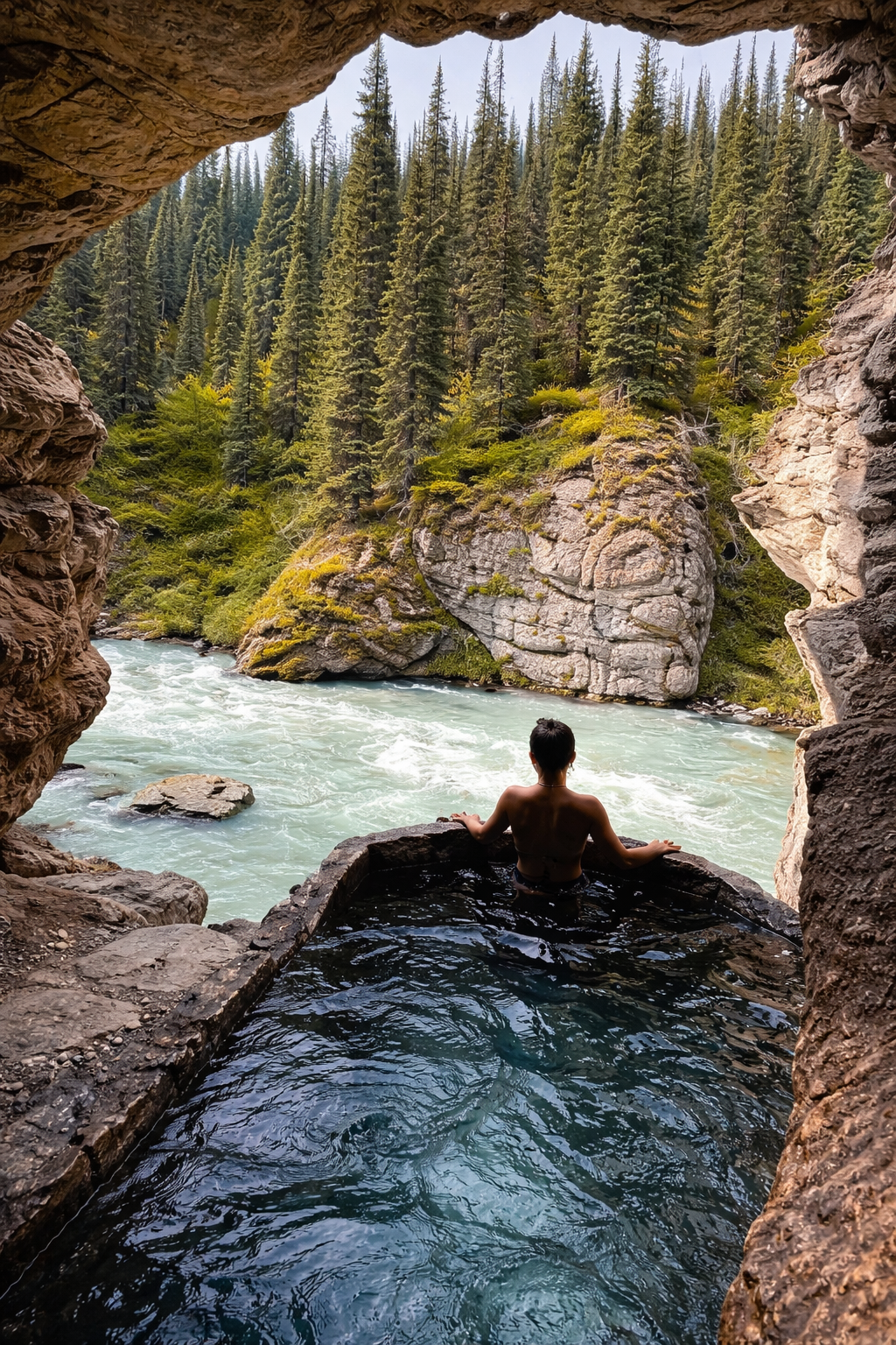 Hot springs in Altyn-Arashan