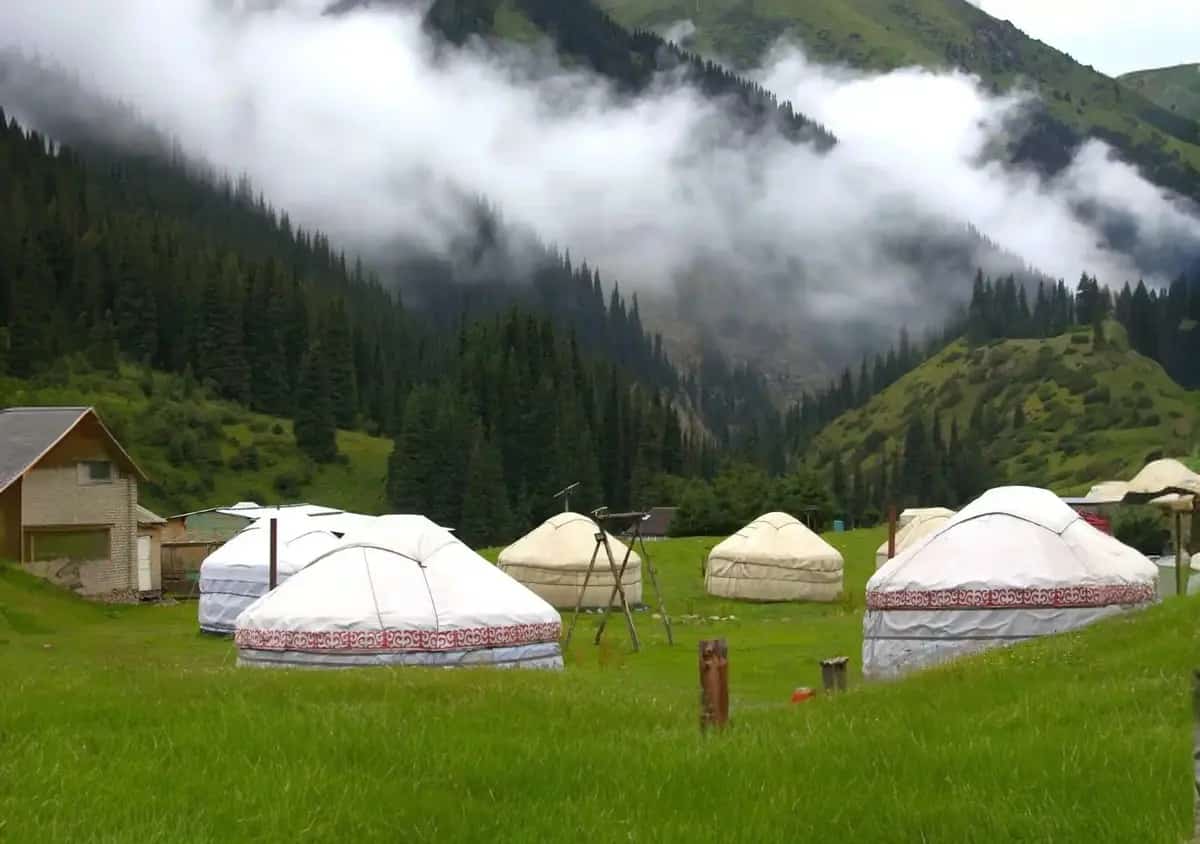 Altyn Arashan landscape in Kyrgyzstan