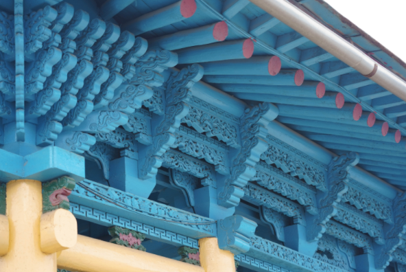 Dungan Mosque wood details