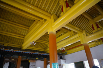Wooden ceiling of Dungan Mosque